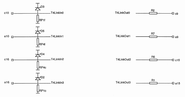 Transputer link termination