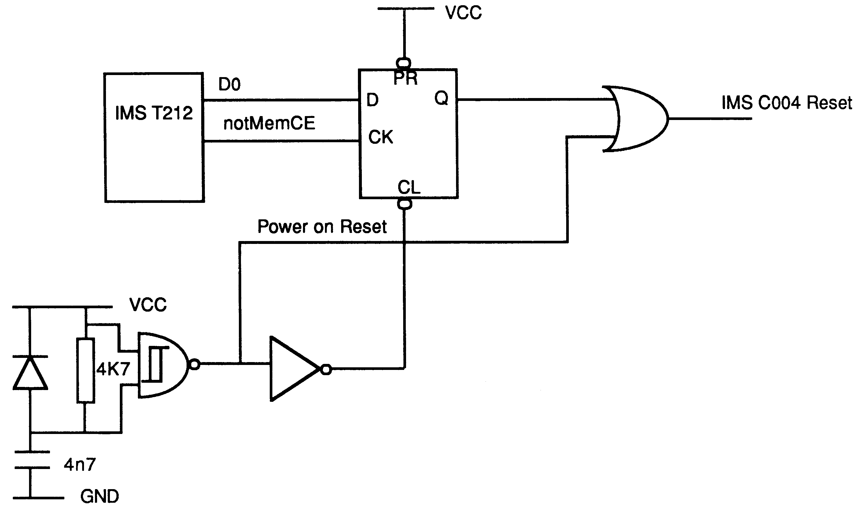 IMS C004 reset circuit