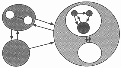 A collection of processes and their communication channels